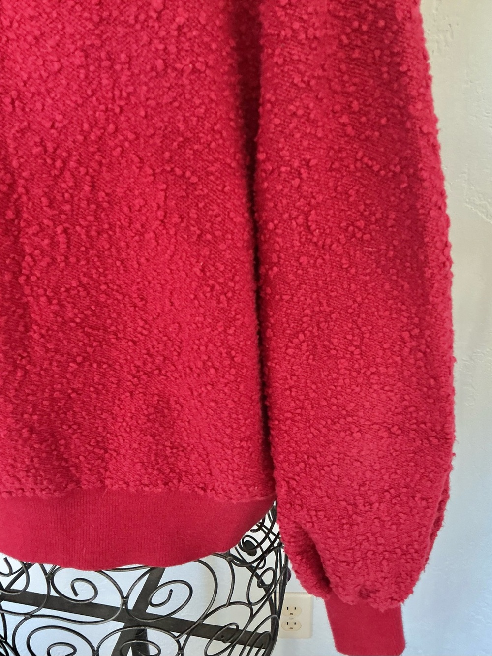 Free People V-Neck Nubby Sweater - Raspberry - Picture 5 of 7